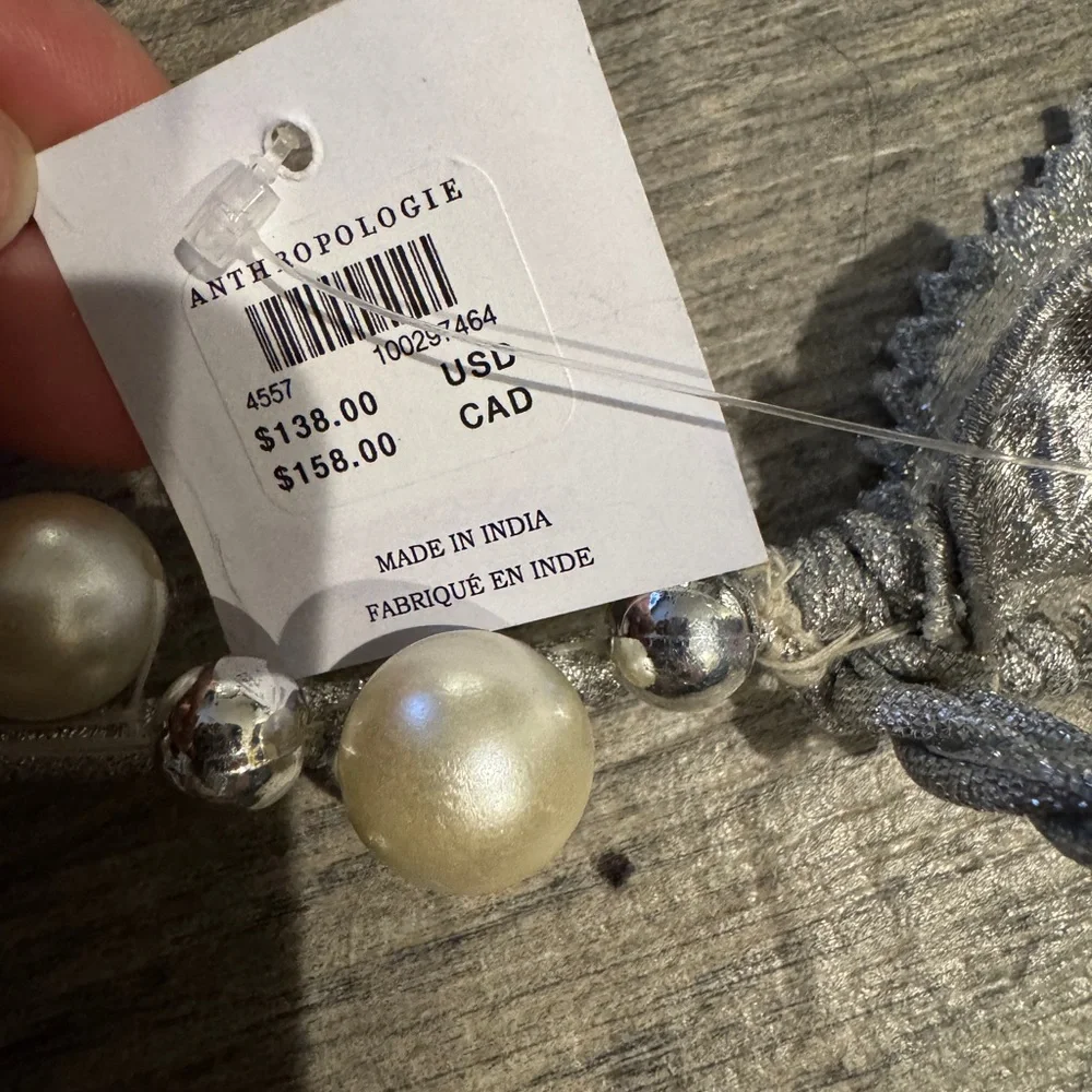 NEW Anthropologie Pearled Cherry Wreath